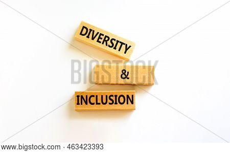 D And I, Diversity And Inclusion Symbol. Concept Words D And I, Diversity And Inclusion On Blocks On