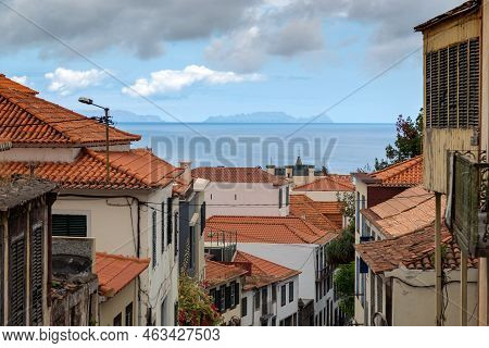 Funchal, Portugal - August 25, 2021: This Is A View Of The Ocean And The Uninhabited Desertas Island