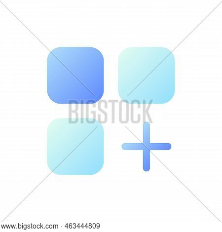 Menu With Add Option Pixel Perfect Flat Gradient Two-color Ui Icon. Website Functions. Communication