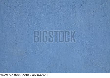 Navy Blue Or Sapphirine Wall, Texture, Background. The Building Wall, Painted With Water-based Paint