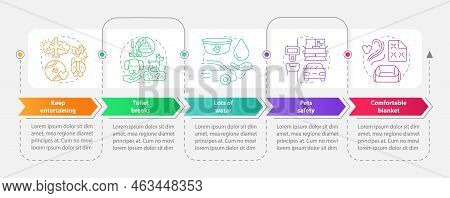 Pet Boarding Options Rectangle Infographic Template. Animal Care. Data Visualization With 5 Steps. E