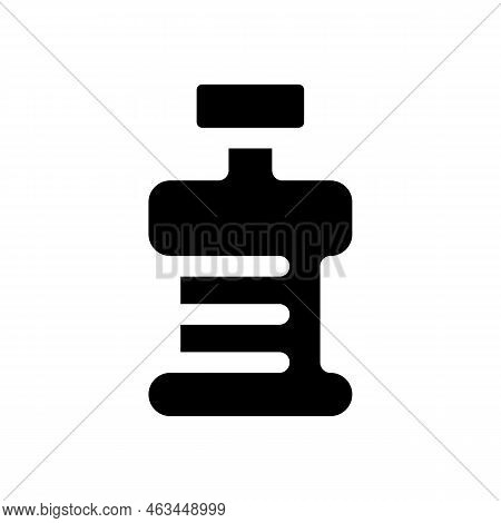 Fitness Bottle Black Glyph Ui Icon. Healthy And Active Lifestyle. Gym Hydration. User Interface Desi