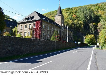 Treis-karden, Germany - 06 10 2022: Monastery Maria Engelport At The Main Road