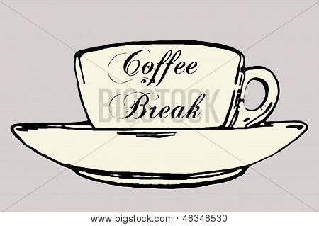 Koffiepauze gekleurd