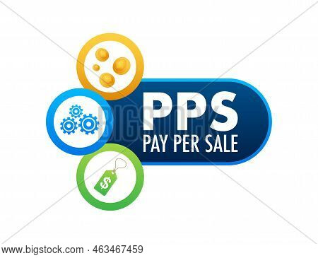 Pps - Pay Per Sale, Business Concept. Vector Stock Illustration.