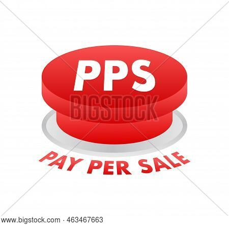Pps - Pay Per Sale, Business Concept. Vector Stock Illustration.