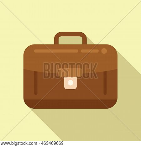Client Briefcase Icon Flat Vector. Platform System. Know System