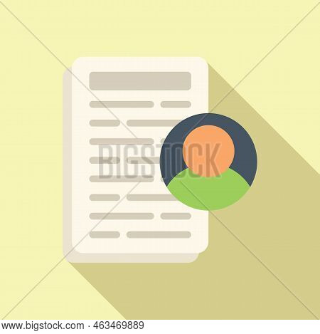 Strategy Account Icon Flat Vector. Client Platform. System Access
