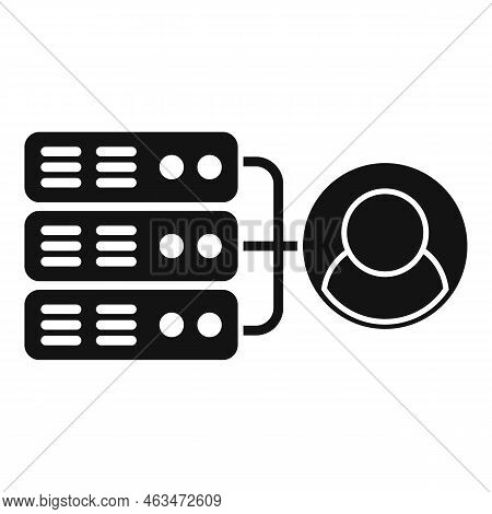 Server Client Icon Simple Vector. Platform System. Account Strategy