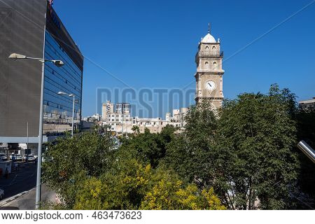 Haifa, Israel - July 21, 2022: Al-jarina Mosque (al-masjid Al-kabir) Was Built In The Late 18Th Cent