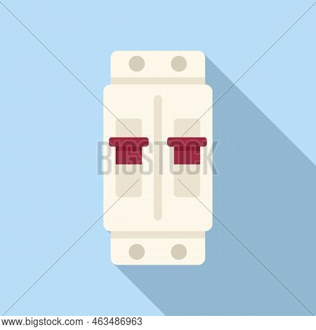 Electric Breaker Icon Flat Vector. Circuit Box. Safety Panel