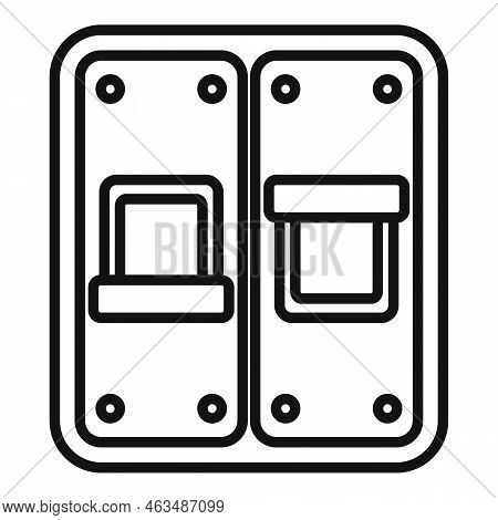 Electrician Breaker Icon Outline Vector. Circuit Box. Home Power