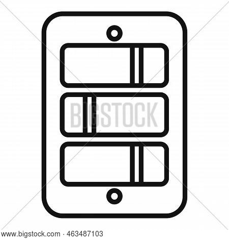 Light Breaker Icon Outline Vector. Box Panel. Circuit Power