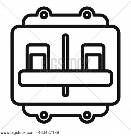 Breaker Equipment Icon Outline Vector. Circuit Box. Fuse Panel