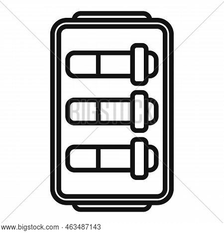 Counter Breaker Icon Outline Vector. Circuit Box. Electric Fuse