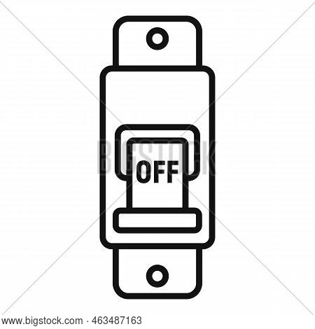 Machine Breaker Icon Outline Vector. Circuit Box. Fuse Power