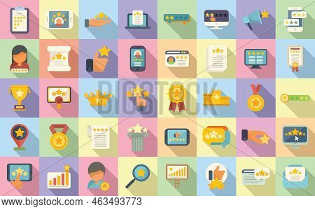 Ranking Icons Set Flat Vector. Premium Cup. First Place