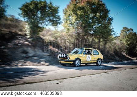 Novella, Corsica, France - 7th October 2022: Denis Bernard And Lucien Letocart Compete In Their Volk