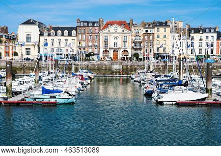 Dieppe, France - August 29 2022: Boats In The Harbour In Dieppe, Fishing Port On The Normandy Coast 