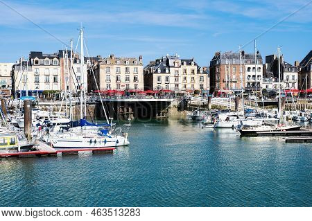 Dieppe, France - August 29 2022: Boats In The Harbour In Dieppe, Fishing Port On The Normandy Coast 