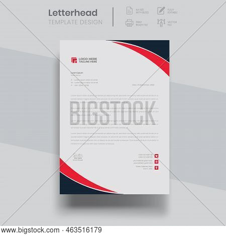 Letterhead Corporate Official Minimal Creative Abstract Professional Unique Style Letter Head Templa