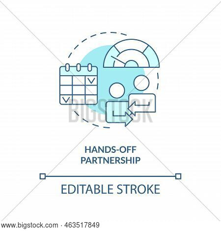 Hands Off Partnership Turquoise Concept Icon. Benefit Of Alternative Lending Abstract Idea Thin Line