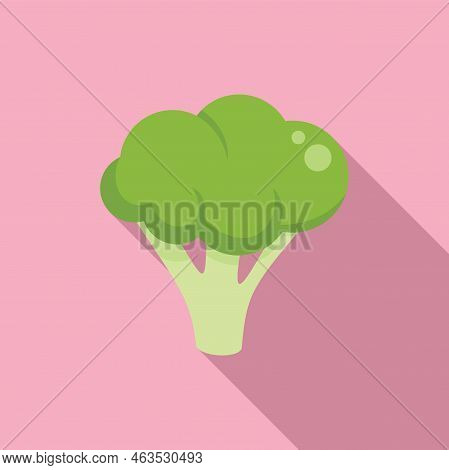 Gmo Broccoli Icon Flat Vector. Dna Food. Gene Medicine