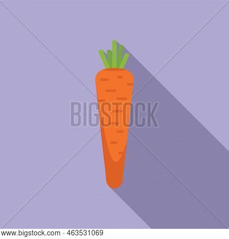 Carrot Gmo Icon Flat Vector. Agriculture Food. Medicine Gene