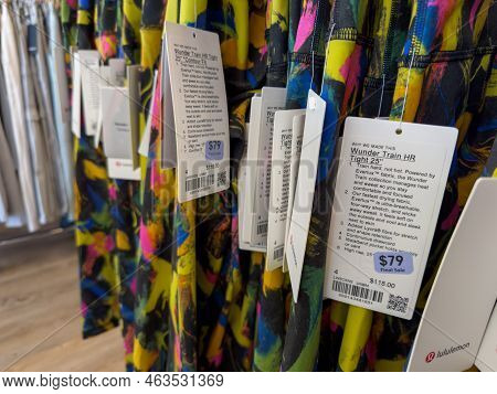 Albertville, Minnesota - October 8, 2022: Display Of Clearance Sale Wunder Under Tights And Pants Fo