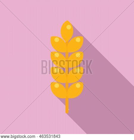 Gmo Wheat Icon Flat Vector. Dna Food. Medicine Gene