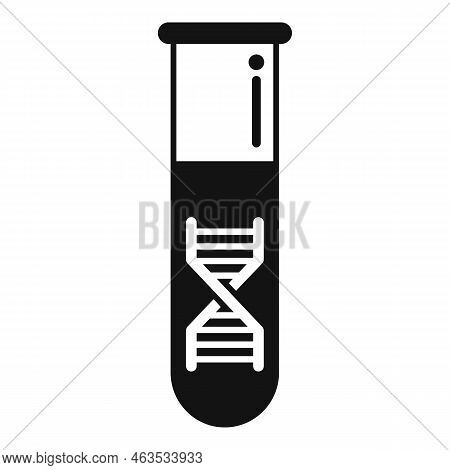 Dna Test Tube Icon Simple Vector. Gmo Food. Medicine Gene