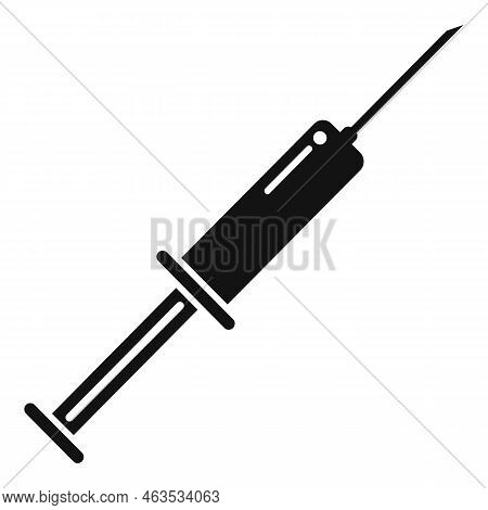 Gmo Syringe Icon Simple Vector. Dna Food. Gene Fruit