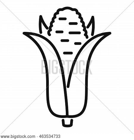 Gmo Corn Icon Outline Vector. Dna Food. Medicine Gene