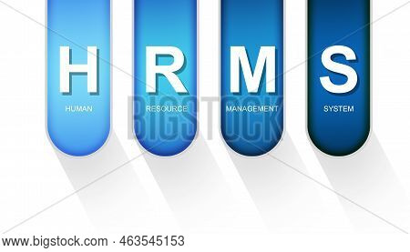 Hrms As Human Resource Management System Acronym Isolated, 3d Rendering