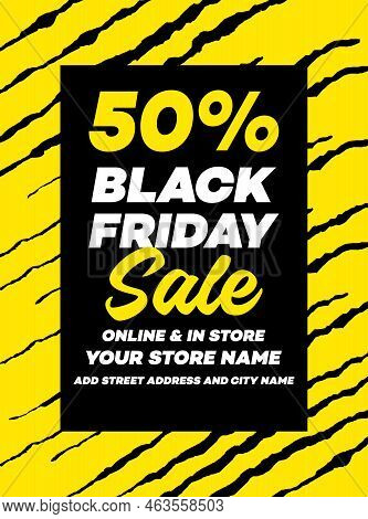 Black Friday Diso Sale Poster Flyer Or Social Meda Post Design