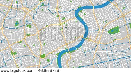 Layered Editable Vector Illustration Outline Of Shanghai,china.