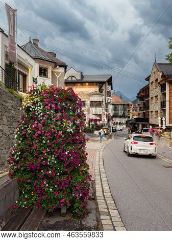 Ischgl, Austria - July 25, 2022: Ischgl Is A Town In The Paznaun Valley In The Austrian State Of Tyr