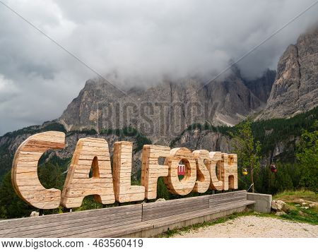 Calfosch, Italy - July 26, 2022: Calfosch Is The Highest Village With Permanent Residents In The Val