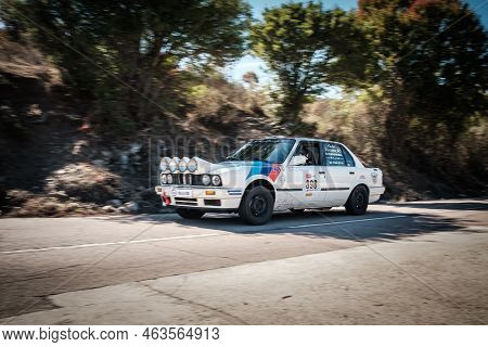 Novella, Corsica, France - 7th October 2022: Philippe Bressolette And Christophe Maurin Compete In T