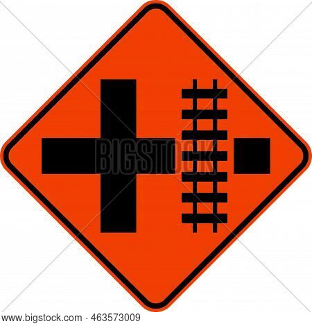 Highway Light Rail Transit Grade Crossing Right Sign