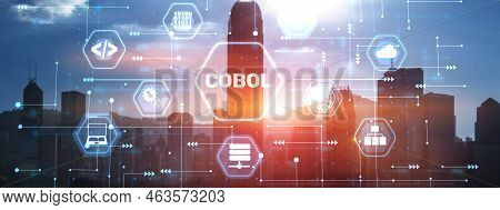 Cobol. Common Business Oriented Language. Computer Programming Language Designed For Business Use. C