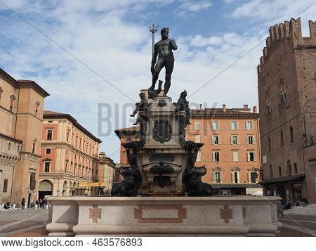 Neptune Fountain In Bologna