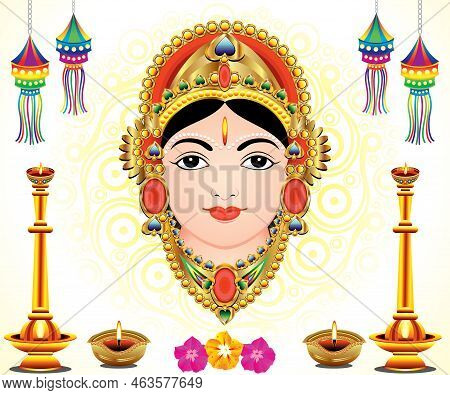 Artistic Creative Happy Navratri Background Vector Illustration