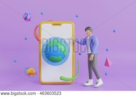 3d Conceptual Illustration Of Metaverse, Virtual And Augmented Reality Technologies. Metaverse Virtu
