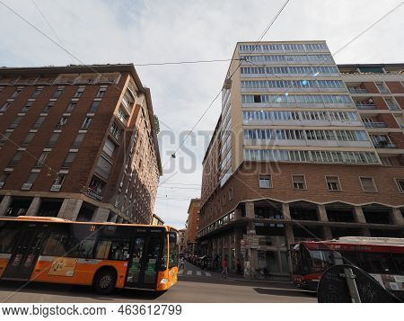 Modern Architecture In Via Marconi Street In Bologna
