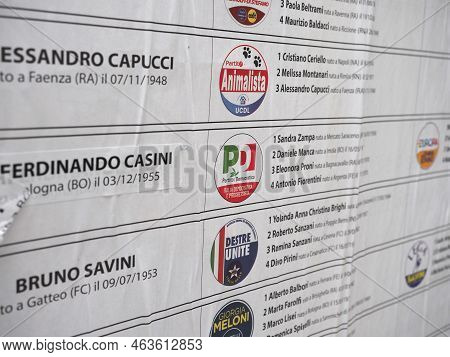 Election Billboard In Bologna