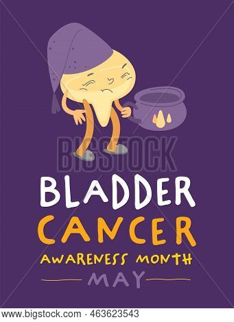Bladder Cancer Awareness Month. Editable Vector Illustration