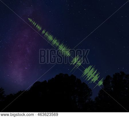 3d Illustration Of Information With A Message Comiing From The Milky Way
