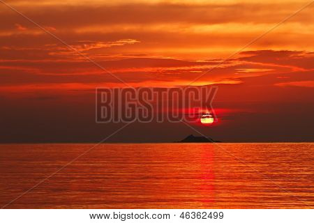 Solnedgang på øen Ko Phangan