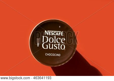 October 16, 2022 Ukraine Kyiv City Nescafe Dolce Gusto Chococino Capsule